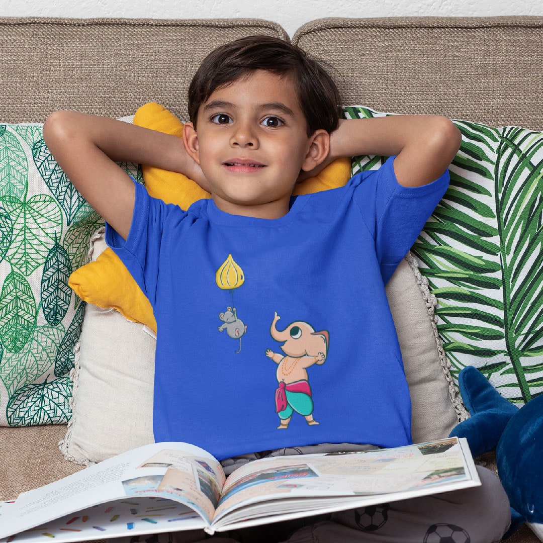 Cute Ganesh Spritiual Kids T Shirt